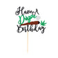 Arthsdite Have A Dope Birthday Cake Topper Pot Leaf   Leaves Happy Birthday Cake Decoration   Dope 420 Birthday Party Supplies For Man Women - Black Green Glitter