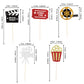 30 Pcs Movie Cupcake Toppers Glitter Movie Night Roll Camera Popcorn Cupcake Picks For Hollywood Theme Baby Shower Kids Birthday
