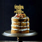 Goodbye Tension Hello Pension Cake Topper,Double Sided Gold Glitter Happy Retirement Party Decorations Leaving Party Sign