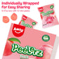 Amos Gummy Peach Candy, Peelable Fruit-Shaped Snack, 8.47oz Box with 10 Packs