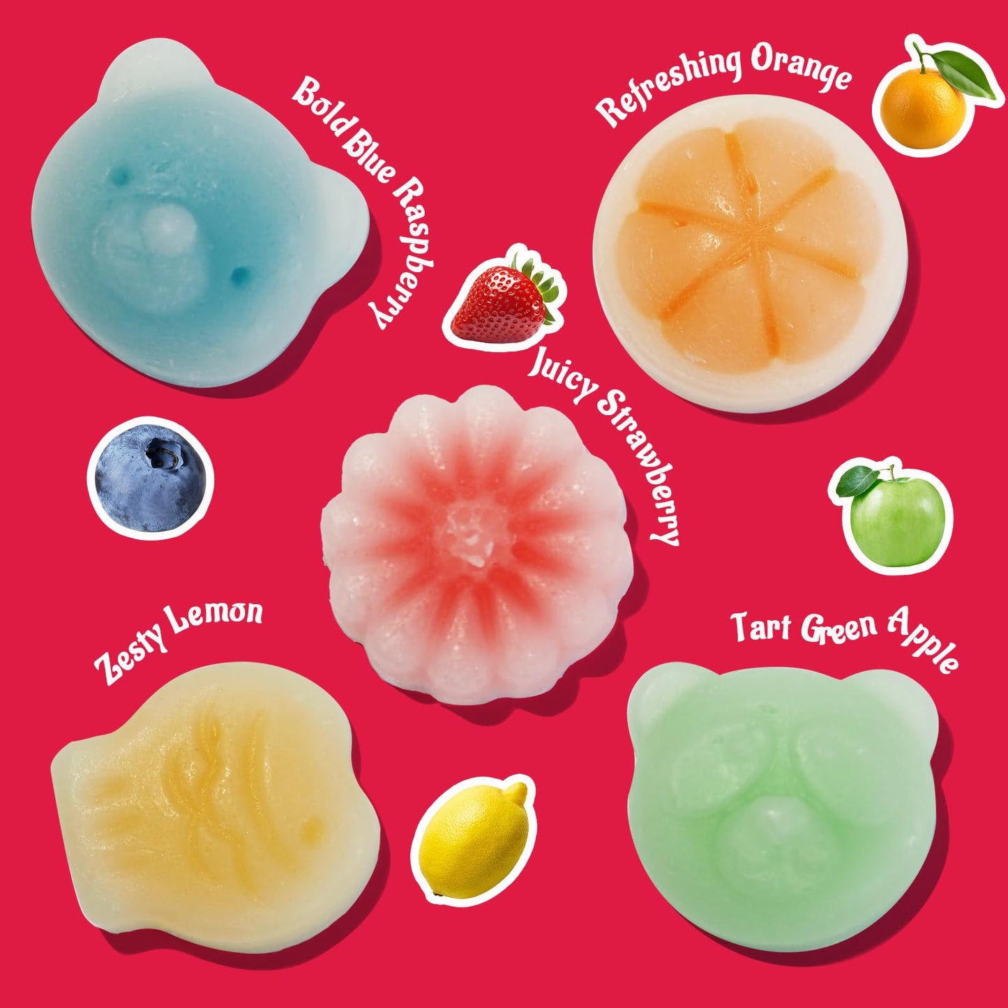 Gummy Glow Wax Candy 12oz Bulk Pack  Retro Chewy Wax Candies for Old School Candy Lovers with 55-65 Pieces & 5 Flavors  Nostalgic Sweet