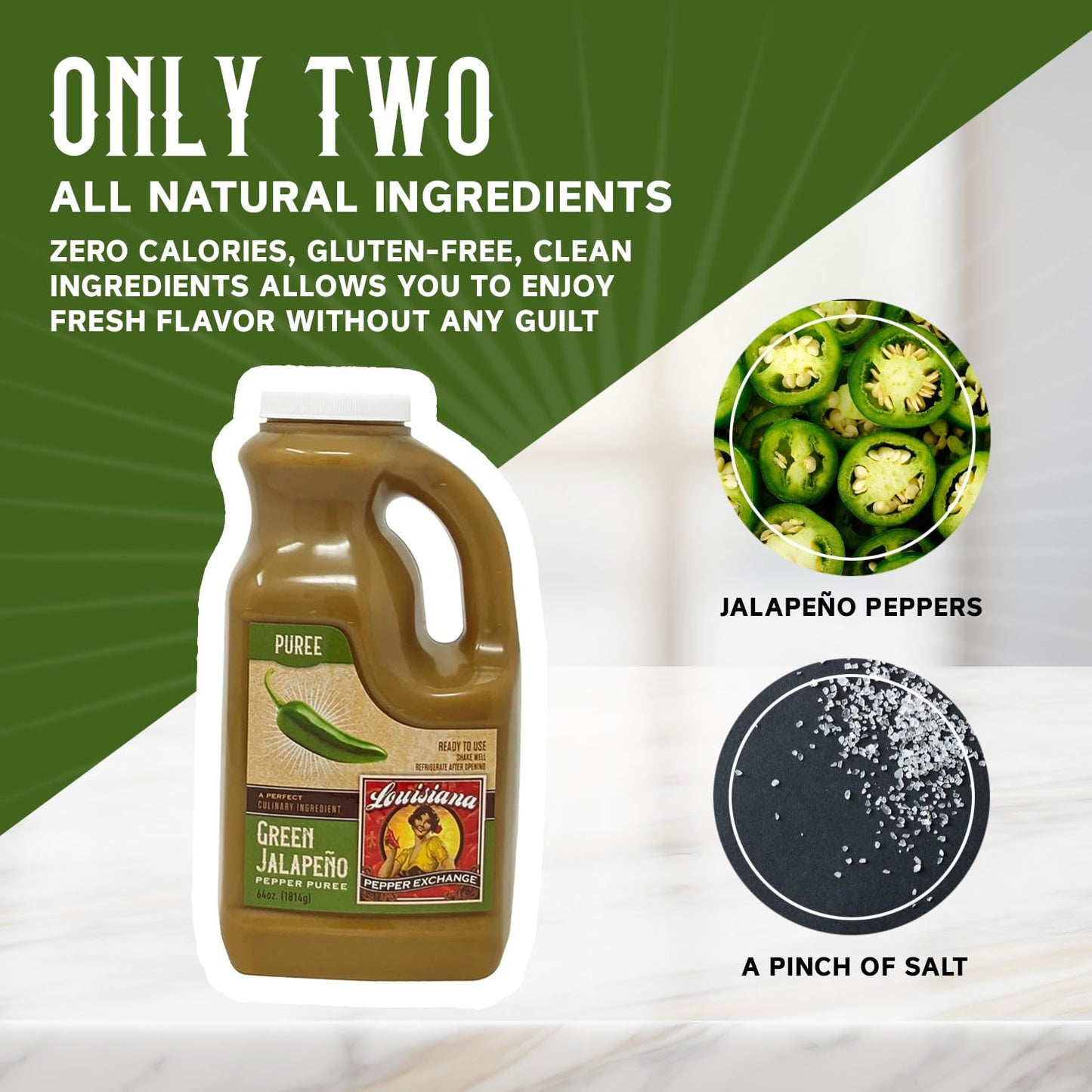 Green Jalapeo Pepper - Louisiana Pepper Exchange - Fresh Pepper Replacement. Save Time And Money In The Kitchen, No More Food Wa