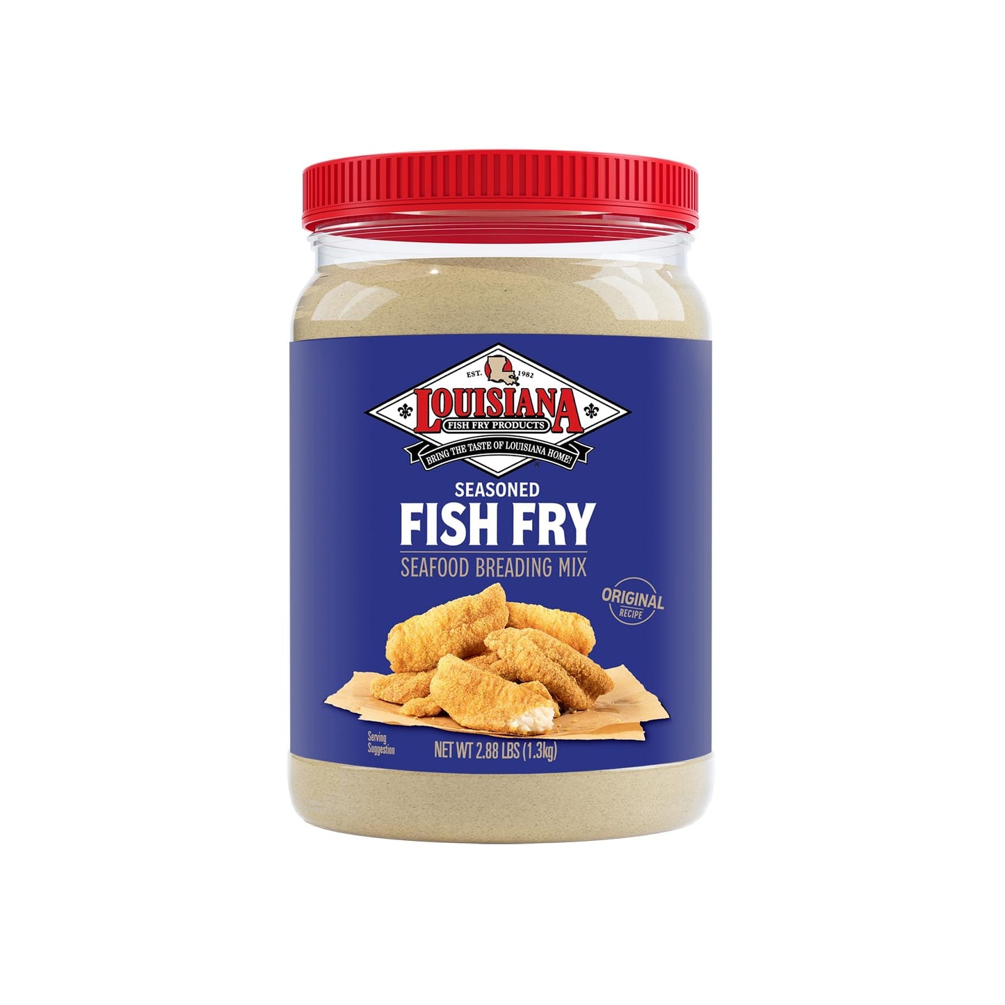 Louisiana Fish Fry Seasoned Fish Fry Seafood Breading Mix 2.88 Lbs. (Pack Of 6) - Season And Cook All Your Fish, Shrimp, Oysters, Vegetables, And More To Crispy Perfection