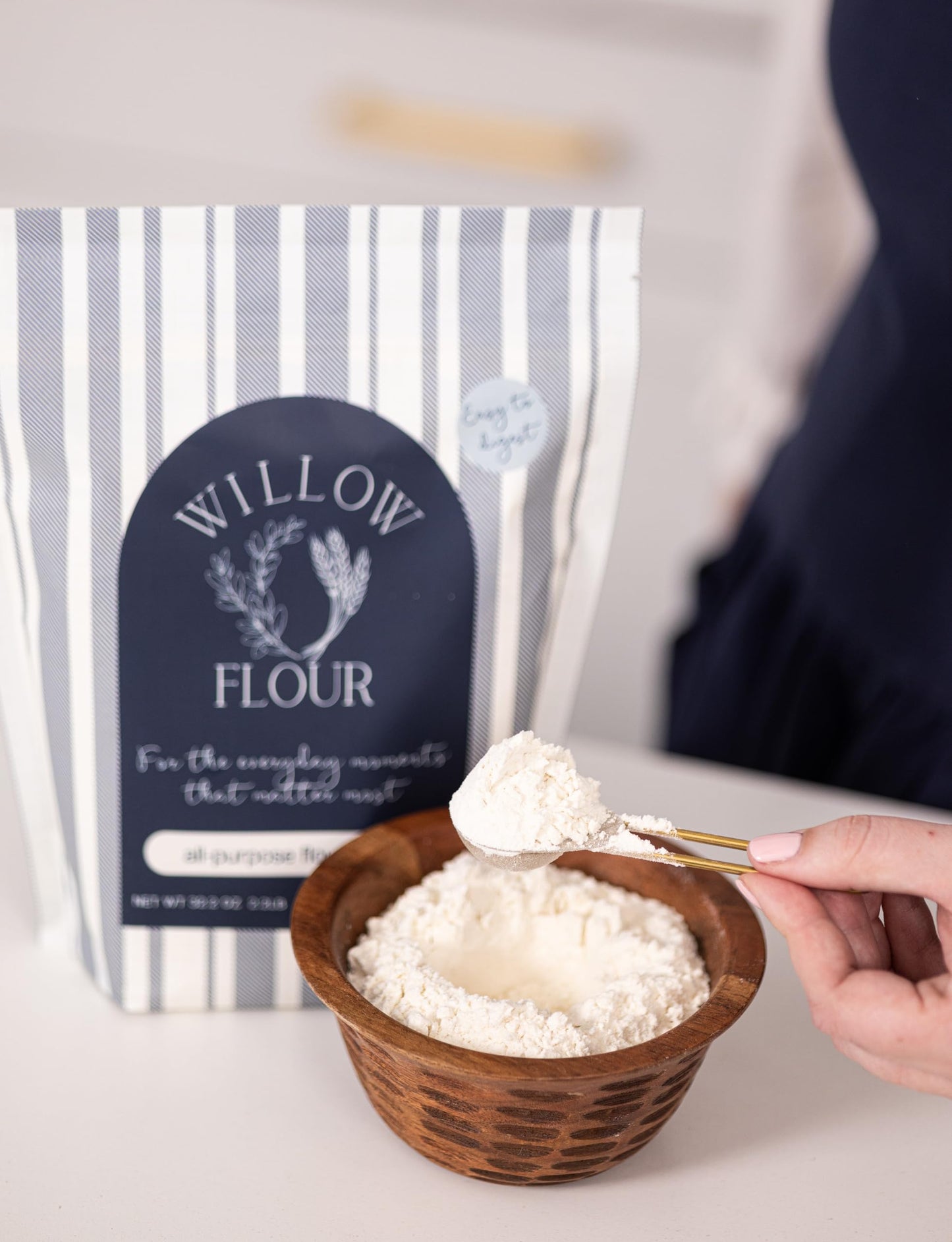Northshore Willow and Oak Authentic French T55 Wheat Flour, Fine Milled, 2.2LB (1kg) Bag for Baking