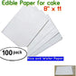 pizety Edible Rice and Wafer Paper, 8.5 x 11 Inch Wafer Paper (100, White)