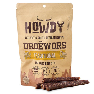 Howdysnax Handcraft Authentic Small Batch Drowors Beef Sticks Sugar Free, Soy Free, Paleo & Keto Friendly Snack