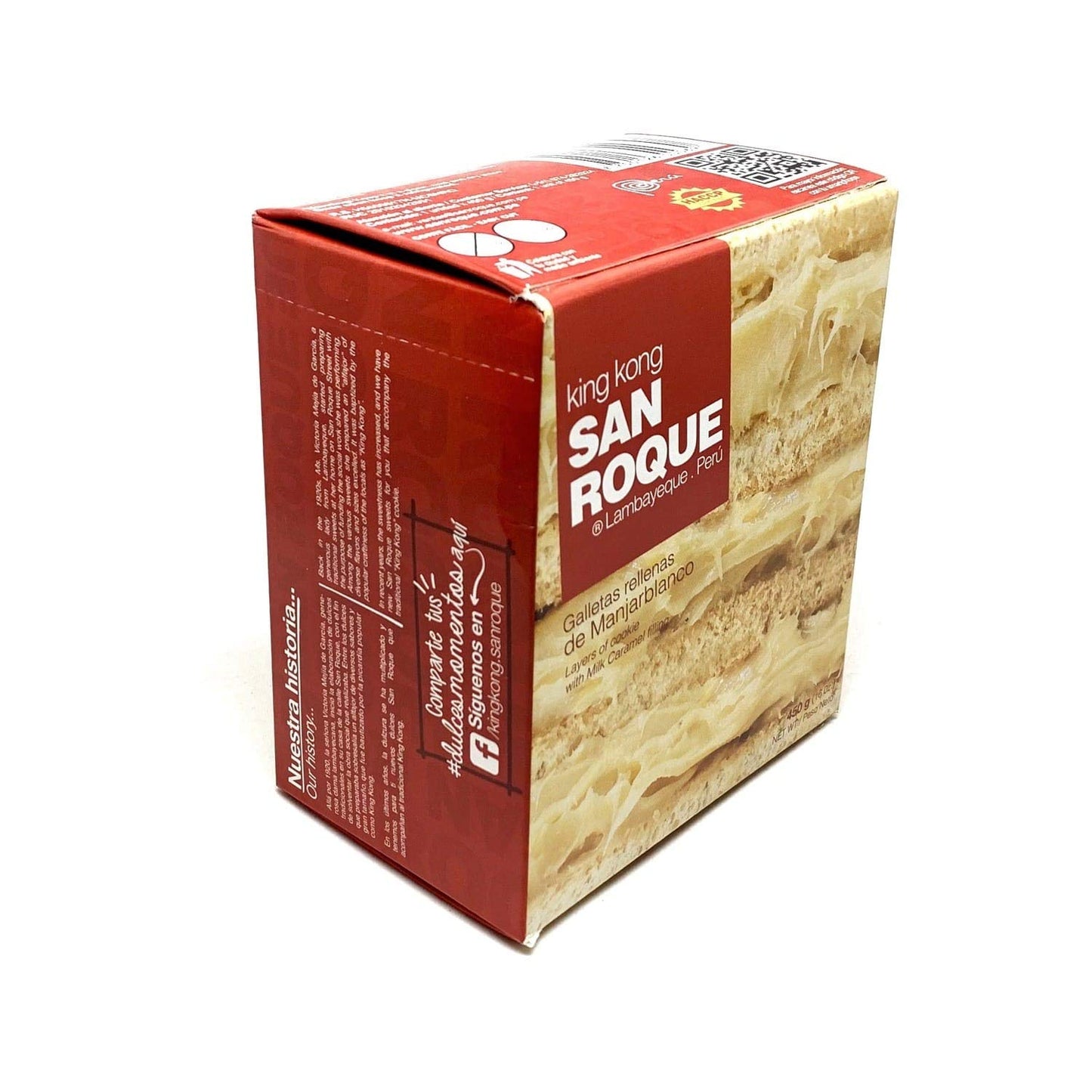 King Kong San Roque Relleno De Manjarblanco From Peru 450 G | 1 Lb | 16Oz New Package