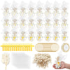 Chunful 24 Set Baptism Wedding Almond Candy Favors for Guests Include Ring and Tulle Bag DIY Almond Candy Souvenirs Italian Wedd