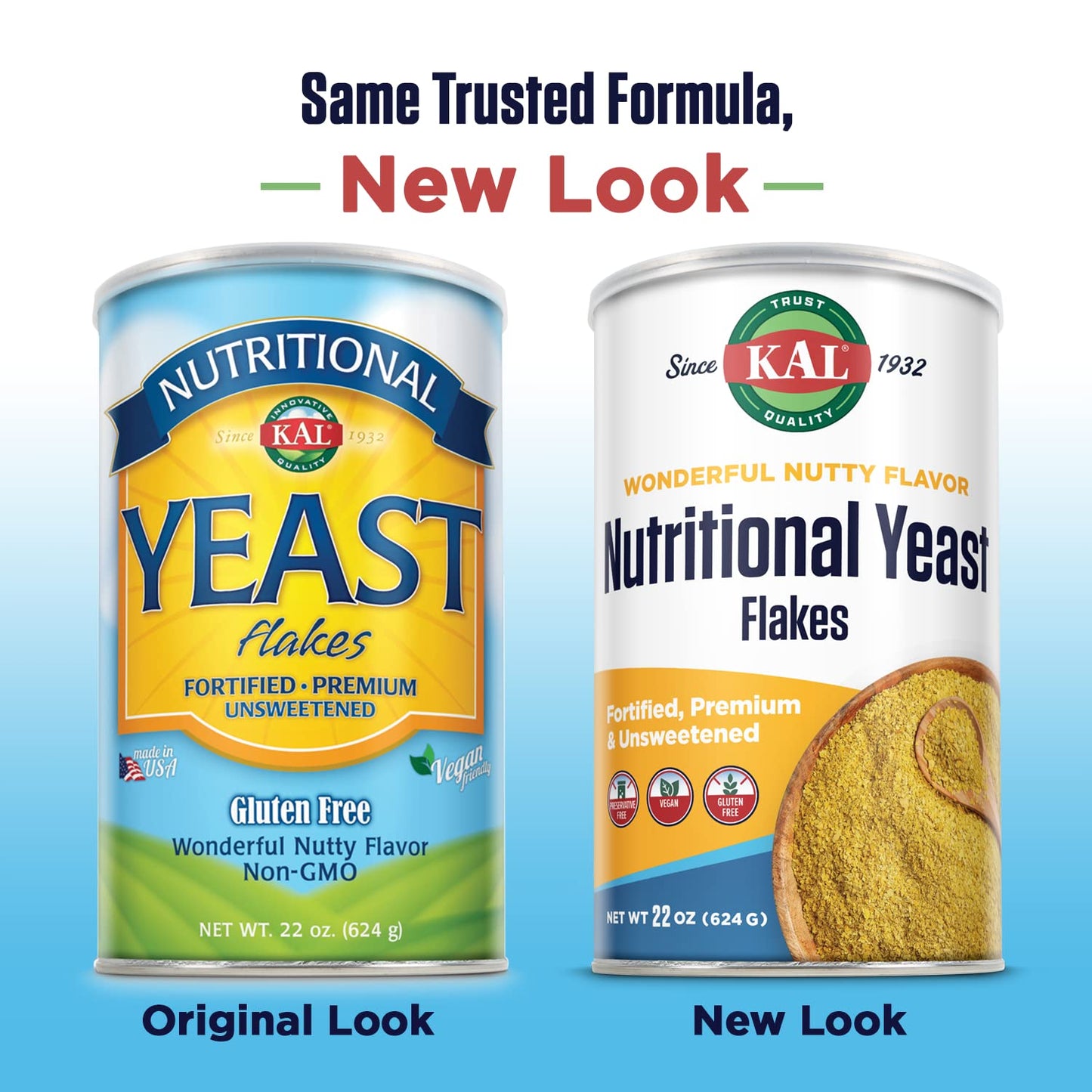 KAL Nutritional Yeast Flakes, Fortified with B12, Vegan, Gluten Free, 22oz (62 Servings), Model 8980537