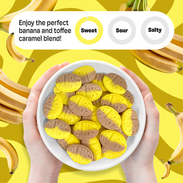 Bubs Swedish Candy - Banana Toffee Sweet Ovals | Vegan, Gluten-Free & Gelatin-Free Scandinavian Treats | Soft & Chewy Candy Impo