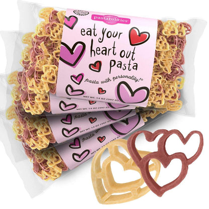 Pastabilities Fun Shaped Pasta for Kids - Eat Your Heart Out Pasta - Valentines and Love Fun Theme, Non-GMO Natural Wheat Pasta,