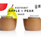 White Leaf Provisions Biodynamic & Organic Unsweetened Applesauce - Apple + Pear Sauce Pack - Organic Baby Food Or Healthy Snack
