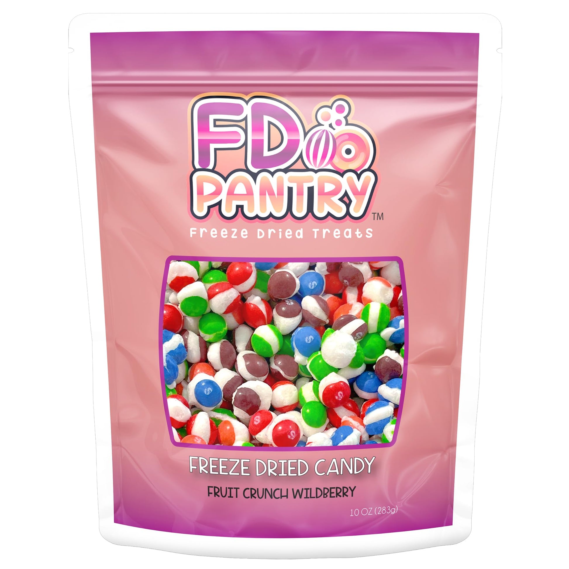 Fruit Crunch Wildberry - Freeze Dried Candy, 10 Oz - Assorted Wild Berry Flavors, Large Pouch - Ideal Gift Snack Treat