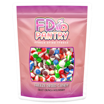 Fruit Crunch Wildberry - Freeze Dried Candy, 10 Oz - Assorted Wild Berry Flavors, Large Pouch - Ideal Gift Snack Treat