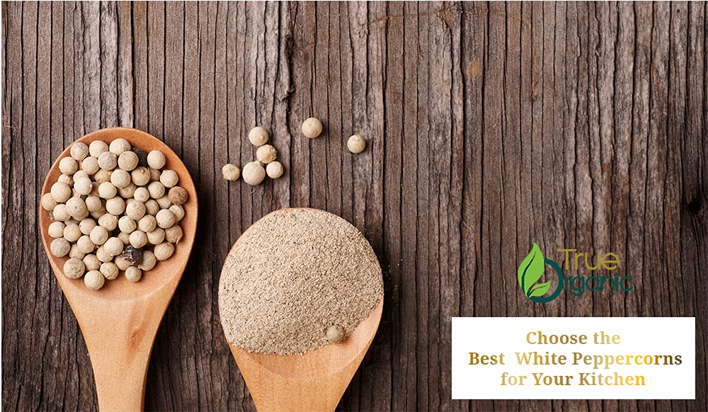 True Organic White Peppercorns Whole, 16Oz Organic White Pepper, Usda Organic White Pepper, Organic White Peppercorns, 100% Pure