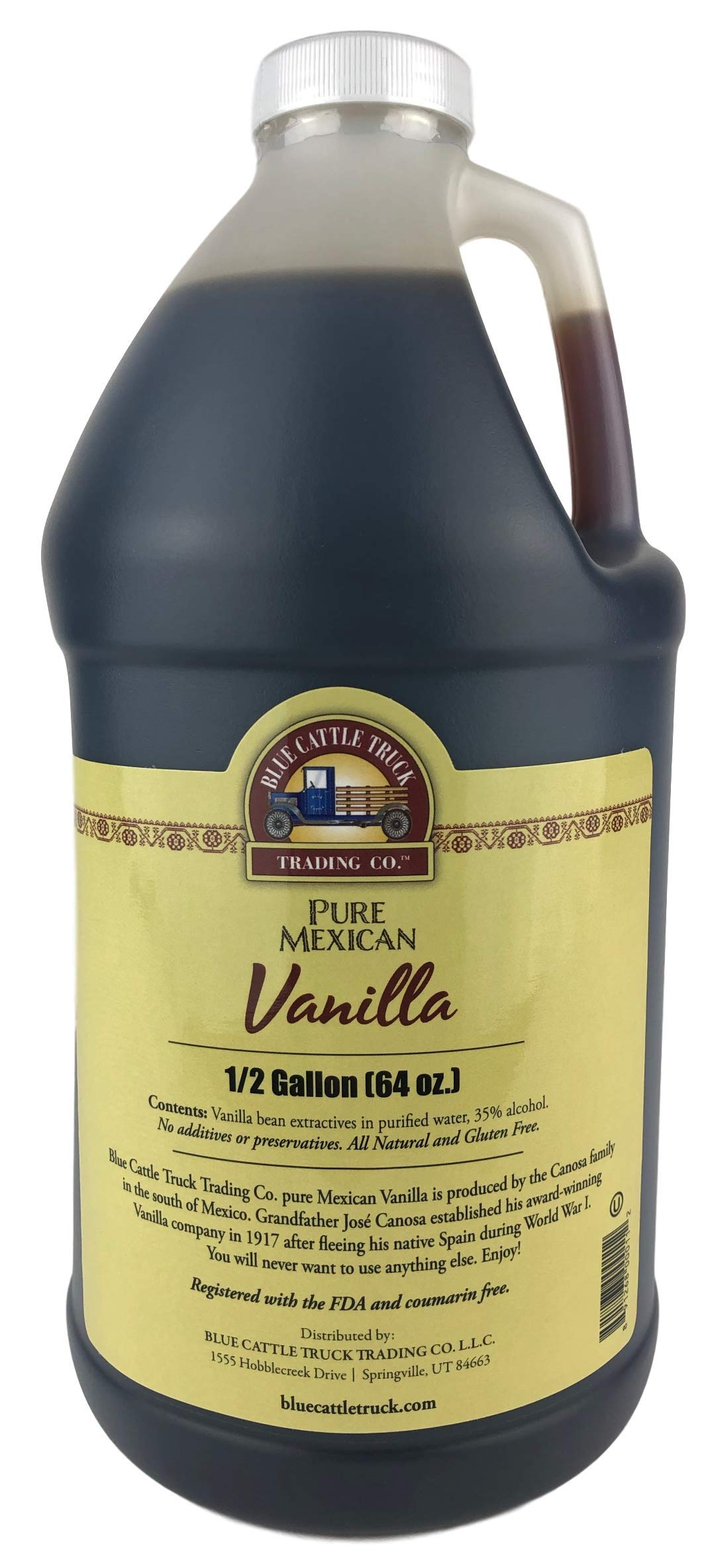 Blue Cattle Truck Trading Co. Pure Mexican Vanilla Extract, 64 Fl Oz (Pack of 1)