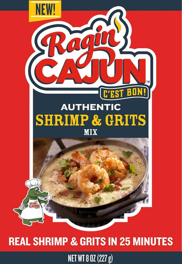 Ragin' Cajun Shrimp & Grits Cajun Seasoning Mix, 8 Ounces (Pack Of 6)