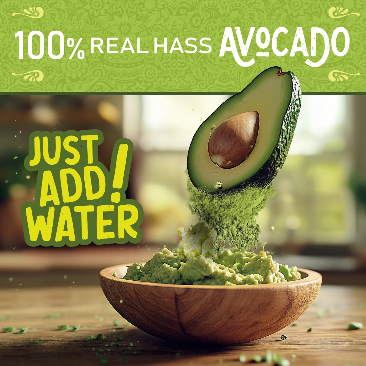 Waks & Snacks Freeze-Dried Avocado | 100% Fresh Hass Avocados, Perfect For Toast | Energizes Camping & Hiking Meals | Lightweight, Vegan, Gluten-Free | 2 Avocados | 2 Oz, 3-Pack