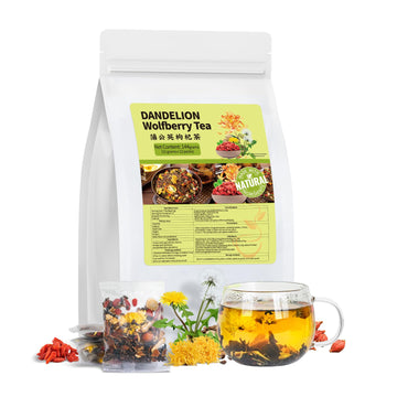 Dandelion Wolfberry Tea Bags, Natural Kidneys & Liver Health Tea with Dandelion, Chrysanthemum, Wolfberry, Cassia Seed, Licorice