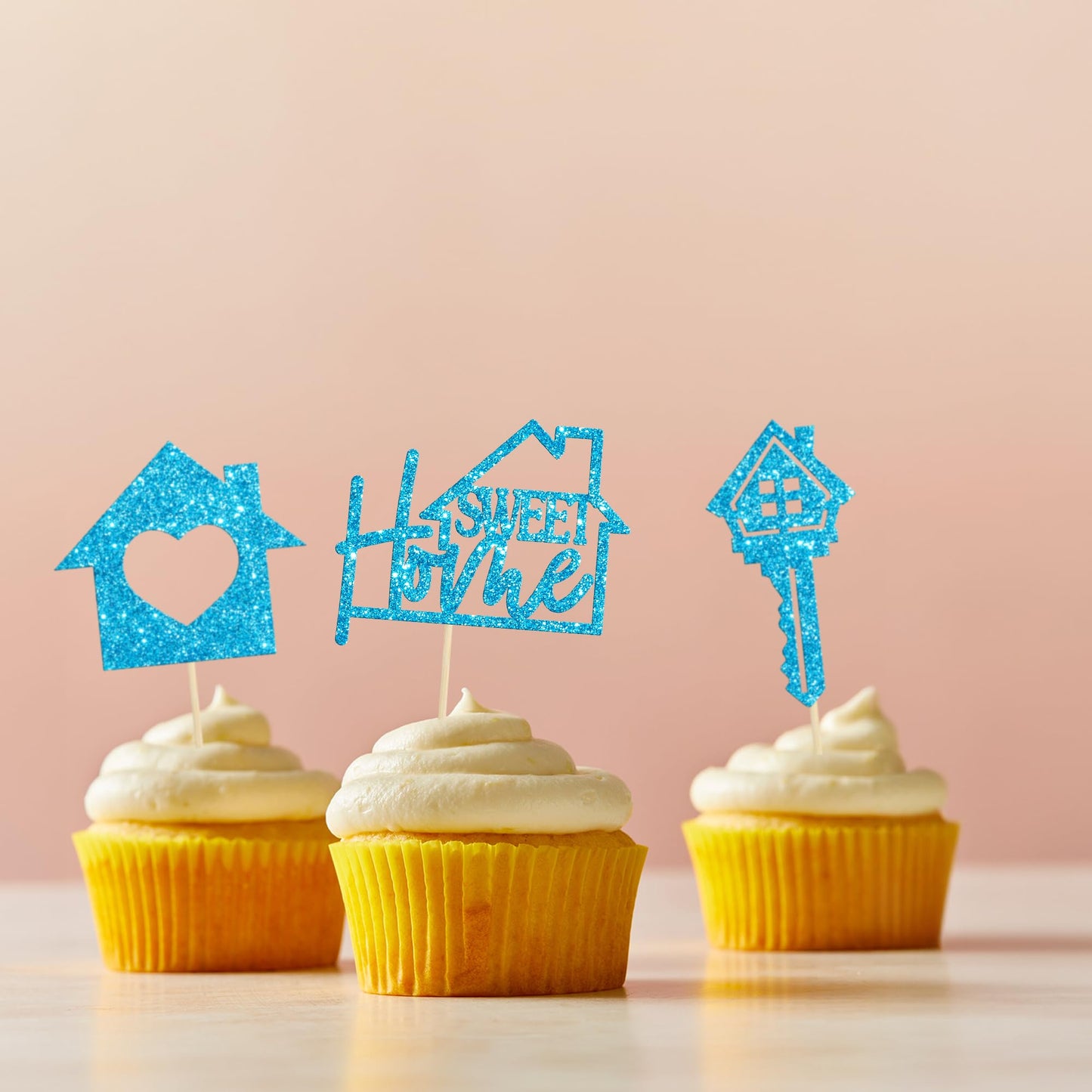 Gyufise 24 Pack Sweet Home Cupcake Toppers House Warming Decorations Welcome New Home Cupcake Picks For Housewarming Party Cake