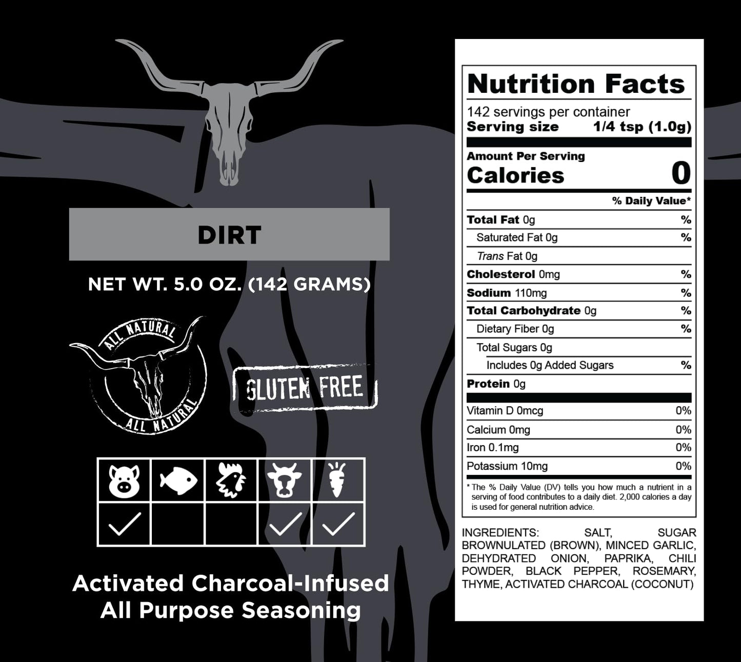 Cuso Cuts BBQ Seasoning - Bold Steak & Brisket Dry Rub - 5 oz Bottle
