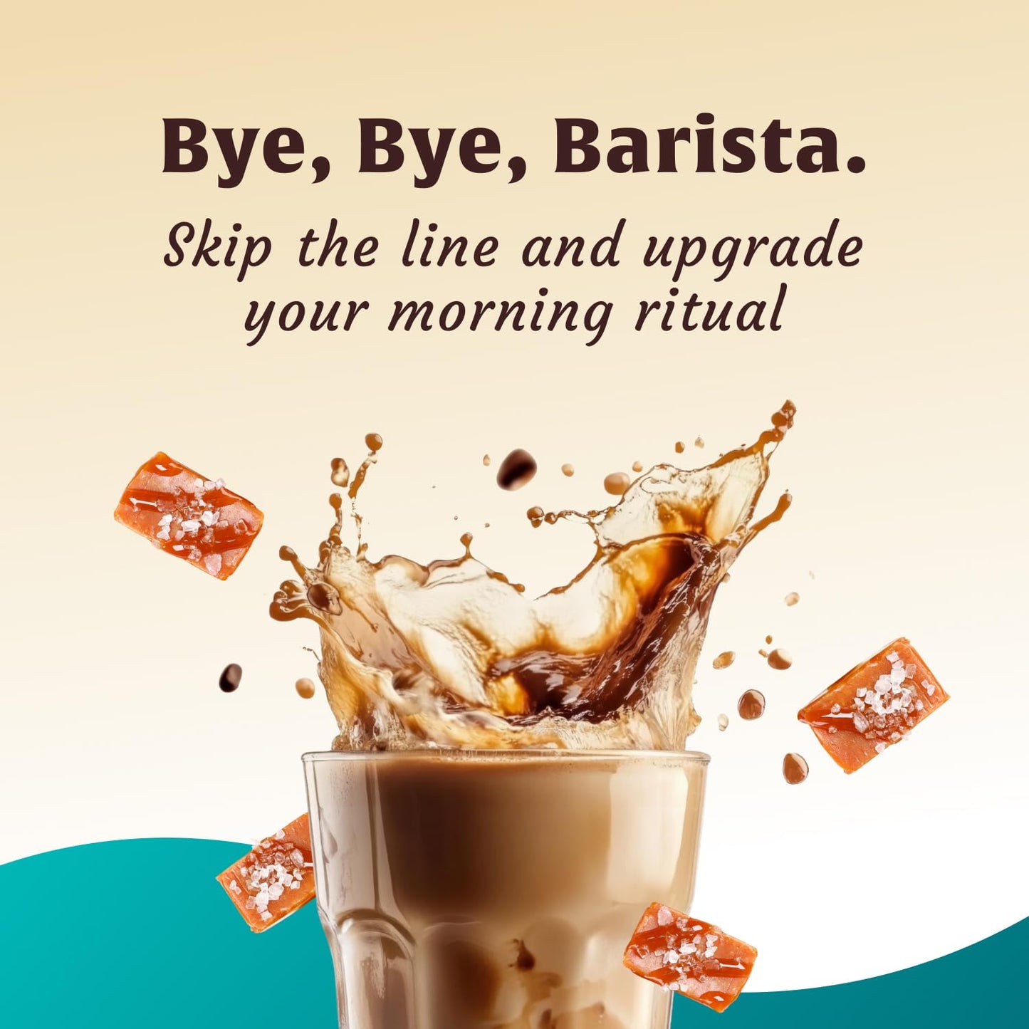FlavCity Caf? Salted Caramel Macchiato - Flavored Instant Coffee Powder Mix with Grass-Fed Whole Milk - Instant Latte Made from Real Ingredients - All In One  Just Add Water (20 Servings)