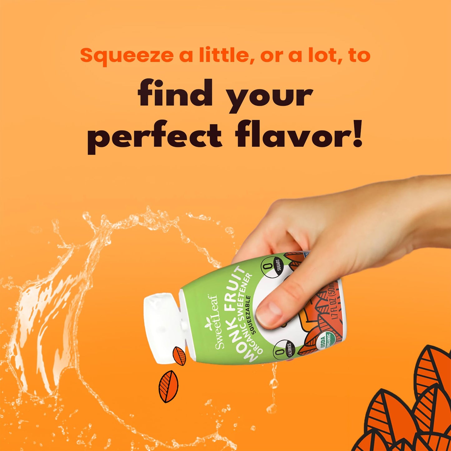 SweetLeaf Unflavored Liquid Monk Fruit - Monk Fruit Liquid Sweetener Drops, Organic Monk Fruit Extract, Zero Calorie Sweetener,