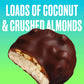 SKINNYDIPPED Dark Chocolate Coconut Almond Bites, Low Sugar, 3oz Resealable Bags, Pack of 4 (24 Bites Total)