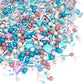 Manvscakes Sprinkles- Edible Cake And Cupcake Sprinkles With Assorted Shapes And Sizes, Metallic Sprinkle Mix For Cookies, Ice Cream, Cake And Cupcake Decorating, 4 Oz (Pink, Black, And Blue)