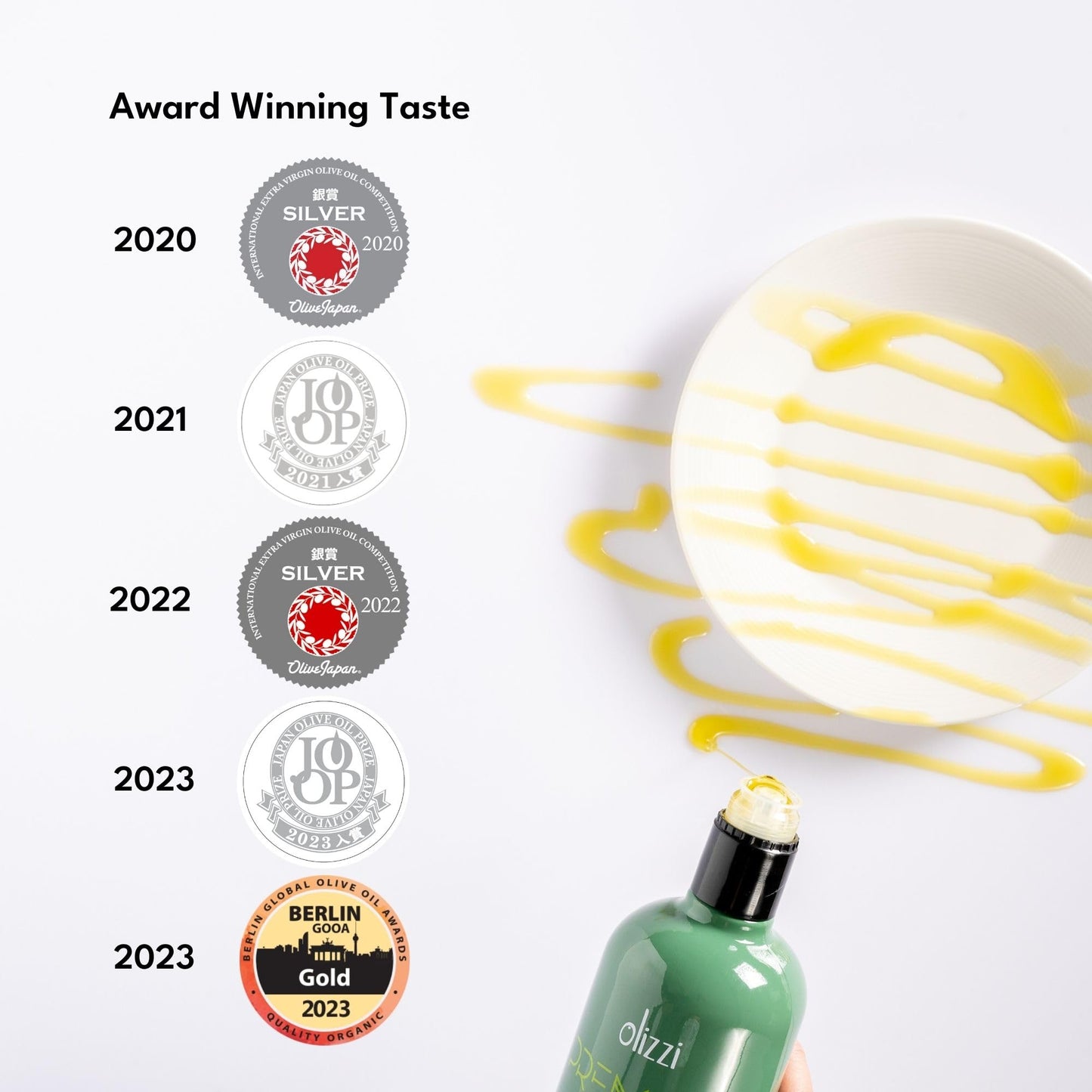 Olizzi Premium Organic Olive Oil Extra Virgin - Award Winner - Early Harvest First Cold Pressed - Usda Organic Certified - Great