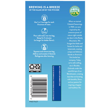 Celestial Seasonings Cold Brew Unsweetened Black Tea Iced 18 Tea Bags