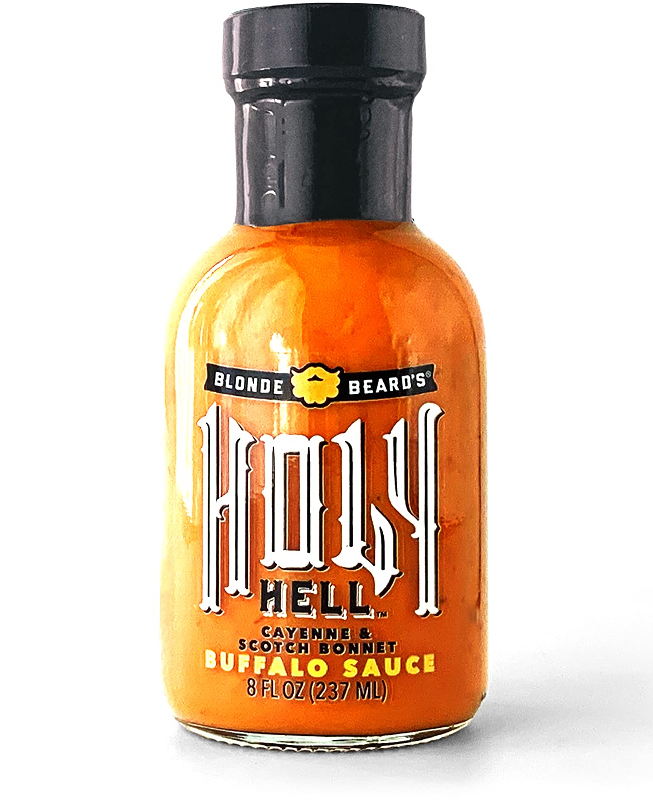 Blonde Beard's Buffalo Sauce - Holy Hell (Extra Hot) - Gourmet, Award Winning Sauce With Scotch Bonnet Peppers - Made With Real 