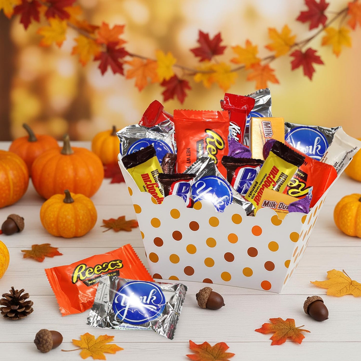 Thanksgiving Candy Bulk Assorted Chocolate Candy Variety Pack - 3 lb Large Mix Individually Wrapped Party Chocolates for Basket Fillers  Party Favors & Treat Bags