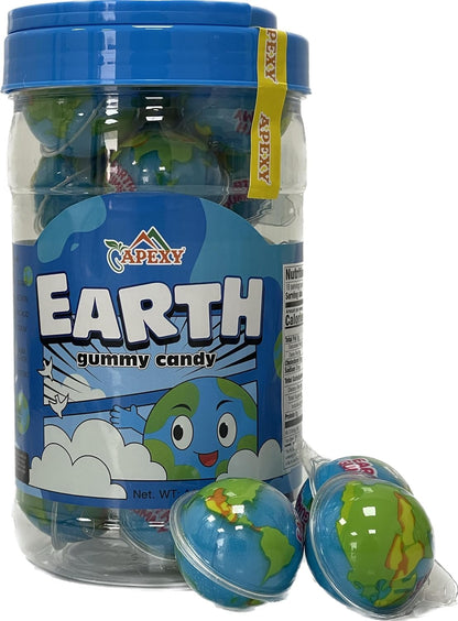 Apexy Planets Gummy Candy with Fruity Liquid Center Fat Free Fun & Delicious Space- Themed Treats Great for Halloween, Birthday,