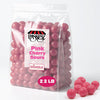 DOUzzle Back To School Cherry Sours Pink Candy Balls, Bulk Chewy Candies for Machine Refills (2.2 LB, 1 Pack) Party Favor, Goodi