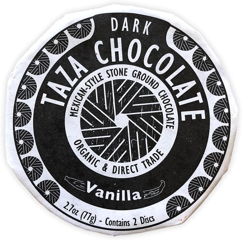 Taza Chocolate Organic Mexicano Disc 50% Dark Chocolate, Vanilla, 2.7 Oz, Vegan, Pack of 12