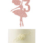 Rose Gold Glitter Ballerina 3Rd Birthday Cake Topper, Ballerina One Cake Topper, 3Rd Birthday Cake Topper, Ballerina Birthday Ca