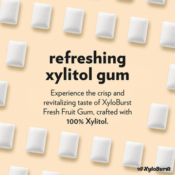 XyloBurst Xylitol Chewing Gum | Sugar Free, Gluten Free, Keto Friendly | Aspartame Free | Fruit Flavor | 500-Count Bag