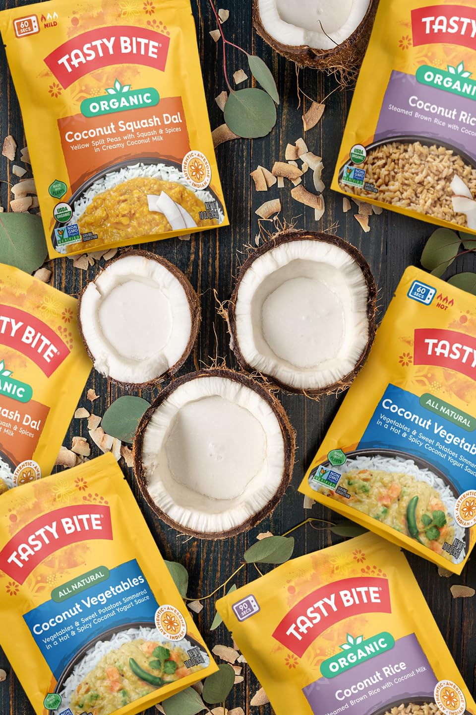 Tasty Bite Rice Variety Pack, 8 Flavors, Basmati, Jasmine, Brown, Sticky, Coconut, Turmeric, Thai Lime, Garlic