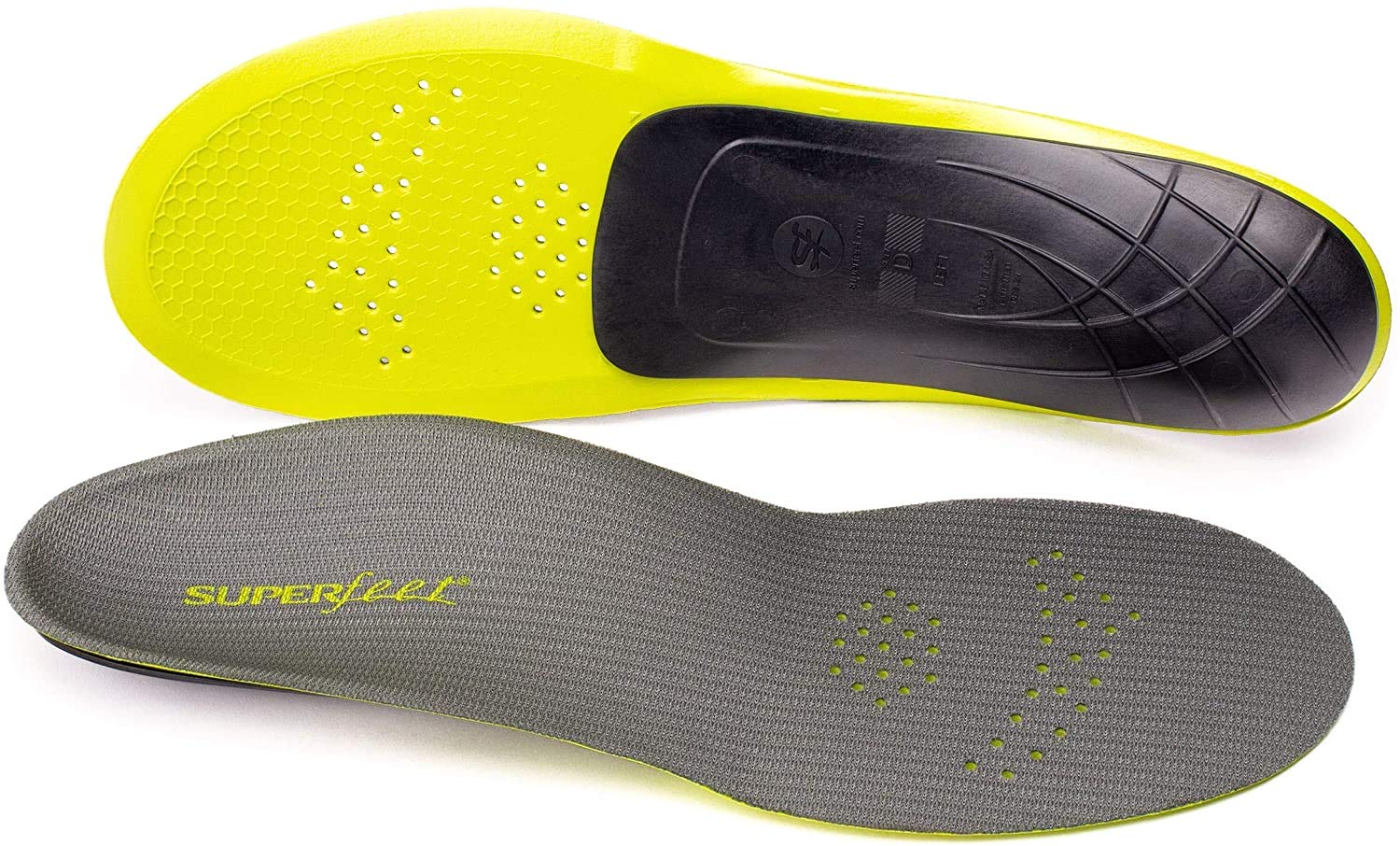 Superfeet Carbon - Carbon Fibre  Foam Insoles For Tight Athletic Shoes - 115-13 Men 125-14 Women