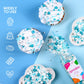 Blue Sprinkles For Cake Decorating, 3.52Oz Blue And White Pearl Sprinkles, Bluey Sprinkles For Cupcakes Baking Ice Cream Cookie,