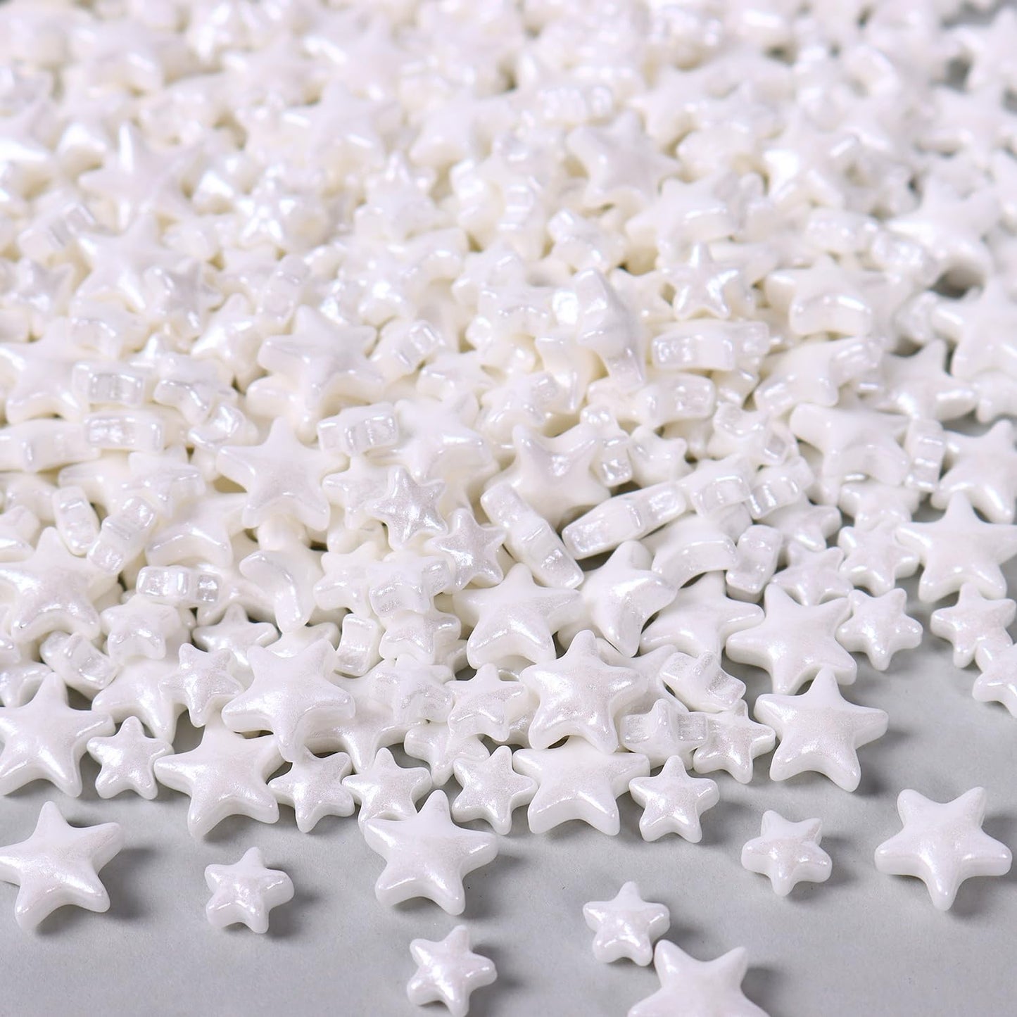 White Sprinkles For Cake Decorating, White Star Sprinkles Perfect For Cupcake Toppers Wedding Party Valentines Halloween Christm
