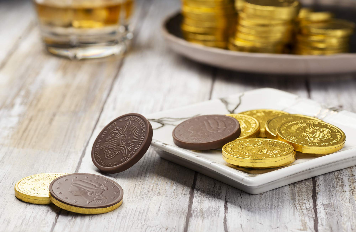 Madelaine Gold Chocolate Coins - Individually Wrapped Easter Candy Basket Fillers - 1/2 LB Easter Chocolates Large Gold Coins