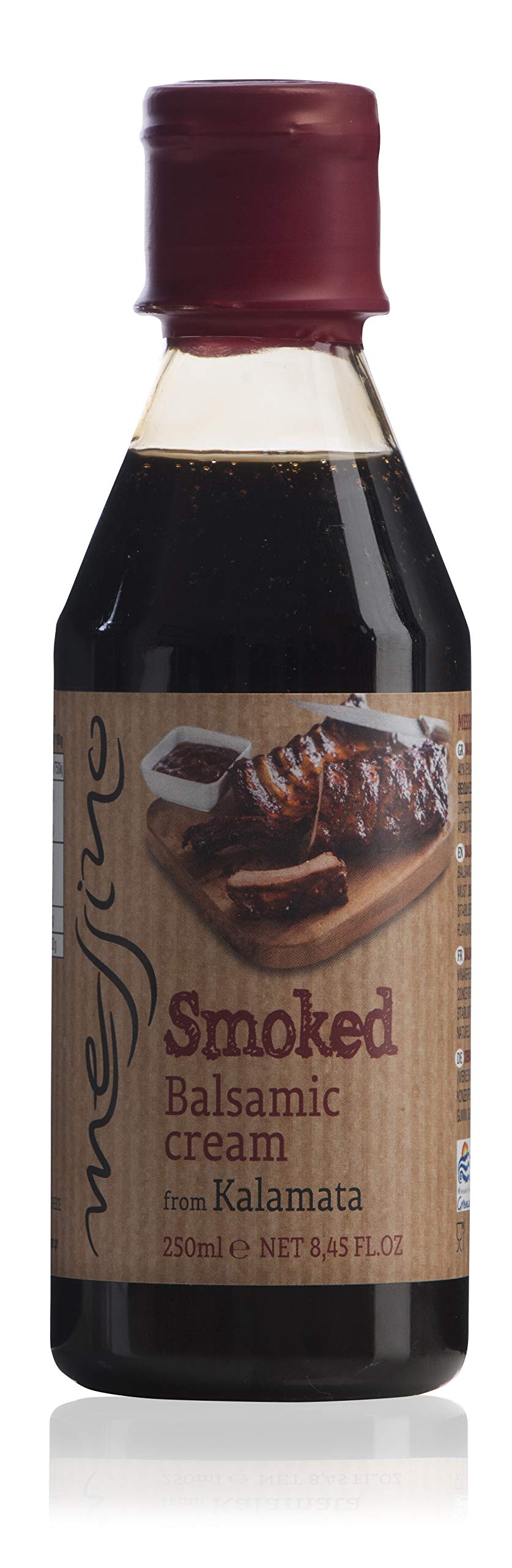 Messino Smoked Balsamic Vinegar Glaze, 250ml, 8.45 Fl Oz, Imported from Greece, Model XF0118