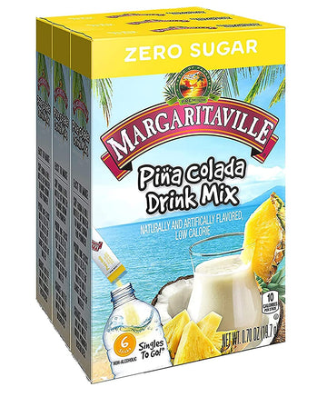 Margaritaville Singles To Go Pina Colada Drink Mix, Non-Alcoholic, 2.1 Ounce Pack