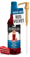 Syruvia Sugar-Free Red Velvet Coffee Syrup - 25.4 fl oz Premium Coffee Flavoring Syrup - 0 Calorie- Kosher Coffee Syrups, Gluten