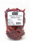 Natruen Whole Dry Szechuan Chinese Red Chili Pods 4 Oz (Medium Hot), Facing Heaven Chili, Spicy Sichuan Dried Red Hot Chilies Fo