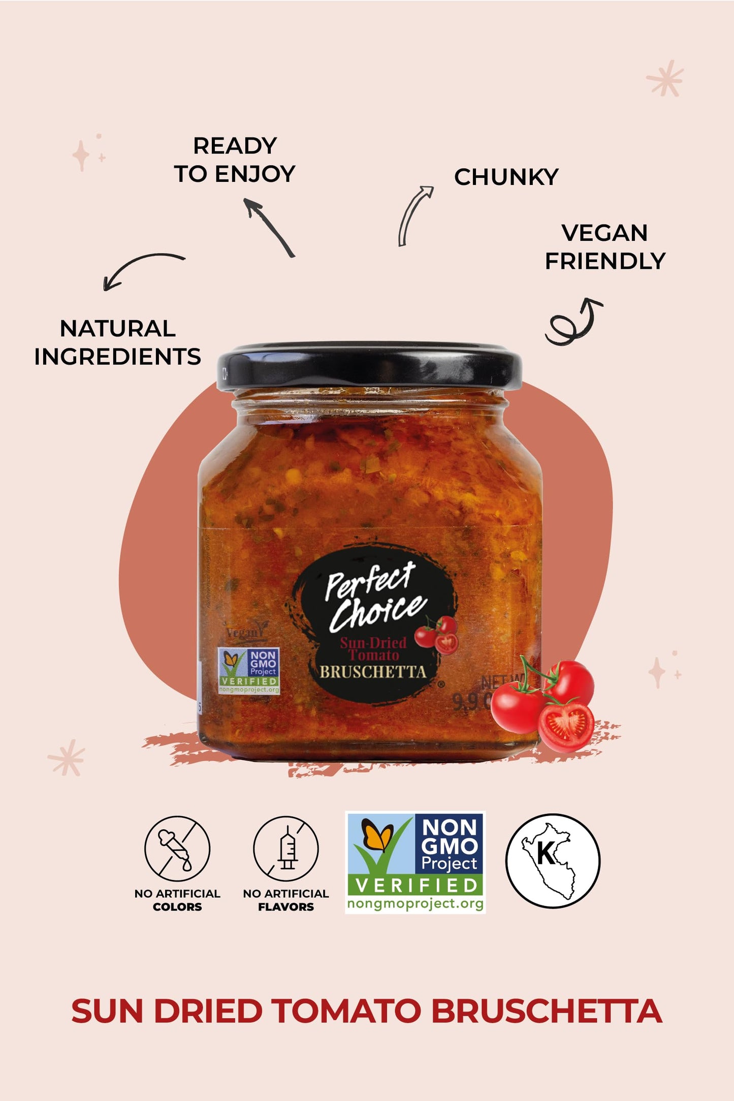 Perfect Choice Variety Pack - Delicious Artichoke Bruschetta, Sun-Dried Tomato Bruschetta & Caramelized Piquillo and Jalapeno pe