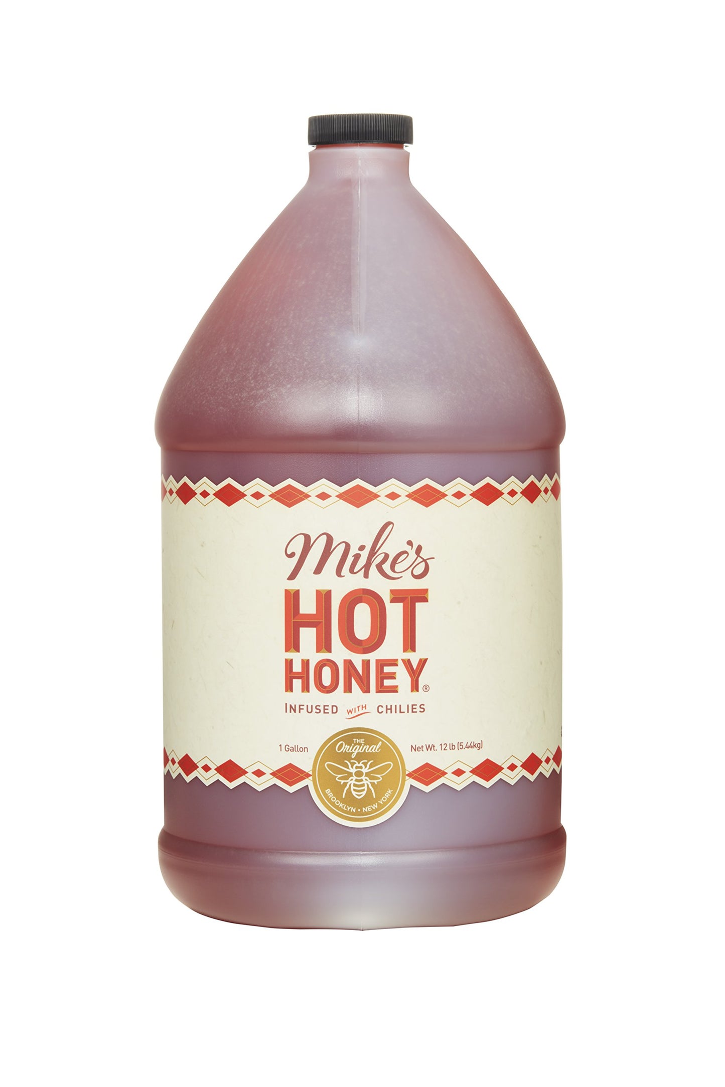 Mikes Hot Honey Spicy Honey Infused with Chili Peppers, 128 Fl Oz Jug, Certified-Kosher, Gluten-Free, Paleo-Friendly