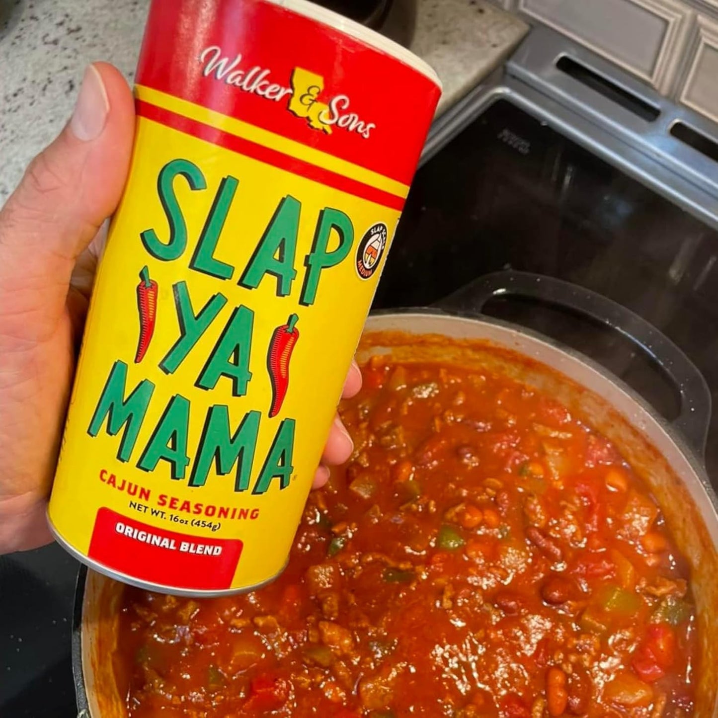 Slap Ya Mama Original Blend Cajun Seasoning - 16 Oz Can, Pack Of 1, All Natural, Msg Free, Kosher - Authentic Louisiana Flavor